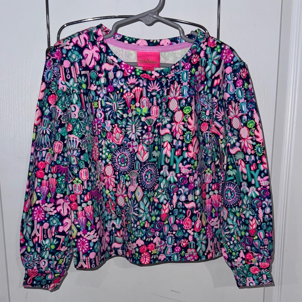 Lilly Pulitzer Girls Small 4-5 Long Sleeve Shirt - Picture 1 of 2
